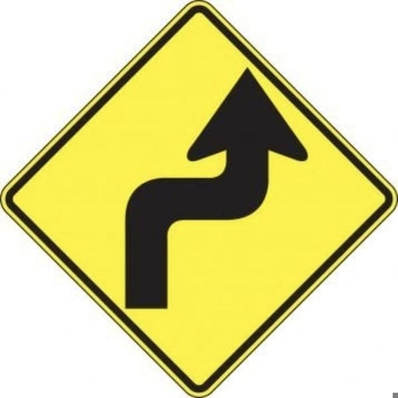 Accuform DIRECTION SIGN RIGHT REVERSE TURN 30 in  X FRW287HP